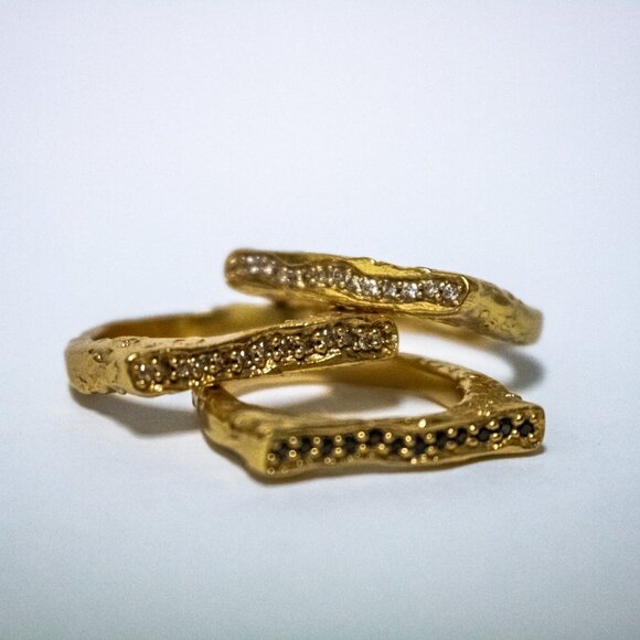 Mango Women's Squared Ring Set - Picture 3 of 3